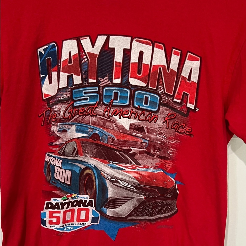 NASCAR Red Daytona 500 Graphic T-Shirt sz M - Picture 2 of 6